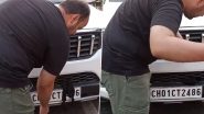 Viral Video Shows Heated Argument Between SUV Driver Claiming To Be Magistrate, Chandigarh Traffic Police Constable Over 'Hiding' Number Plate; Case Registered