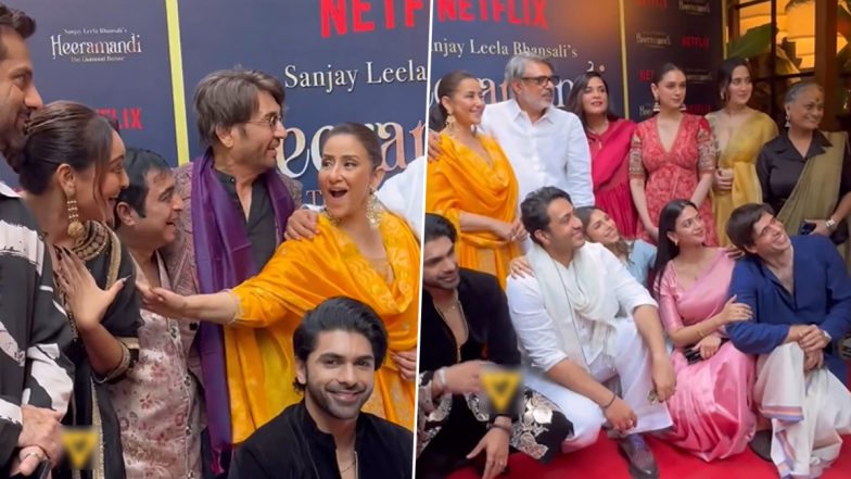 Heeramandi Success Party: Sanjay Leela Bhansali, Manisha Koirala, Sonakshi Sinha, Aditi Rao Hydari and Others Pose Together at the Bash (Watch Video)