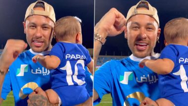 Neymar Jr Celebrates Al-Hilal’s Saudi Pro League 2023-24 Title Win With Daughter Mavie on Field, Video Goes Viral