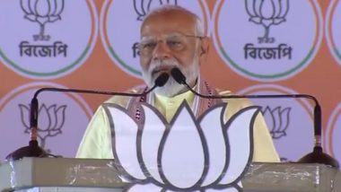 'Congress to Get Fewer Seats Than Age of Shehzada': PM Narendra Modi Addresses Public Rally in West Bengal’s Hooghly (Watch Video)