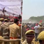 Uttar Pradesh: Stampede-Like Situation Ensues As Scuffle Breaks Out Between Police and Supporters at Samajwadi Party’s Election Rally in Azamgarh (Watch Video)