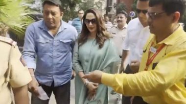 Lok Sabha Elections 2024 Phase 5: Madhuri Dixit Exercises Her Right to Vote As She Arrives at Polling Booth In Mumbai (Watch Video)