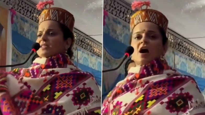 Kangana Ranaut Calls for ‘Hindu Rashtra’ During Election Campaign, BJP’s Mandi Candidate Says ‘2014 Me Sahi Mayane Me Azadi Mili’ (Watch Video)