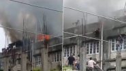 Assam Fire: Massive Blaze Erupts at Computer Institute in Silchar, Girl Injured After Fall From Building (Watch Video)