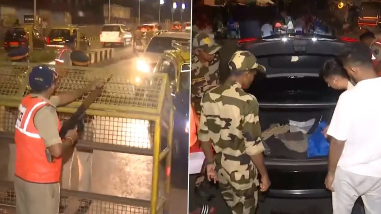 Mumbai Lok Sabha Election 2024: Heavy Security Checks in City Ahead of Fifth Phase of Voting on May 20 (Watch Videos)