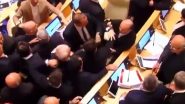 Georgia Parliament Brawl Videos: Georgian MPs Fight As House Set To Pass 'Foreign Agent' Bill