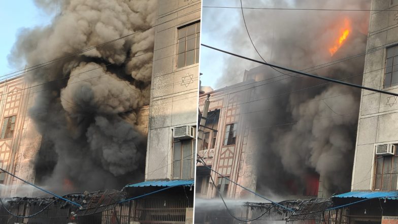 Delhi Fire: Massive Blaze Erupts at Factory in Industrial Area of Bawana; No Casualty Reported (See Pics)