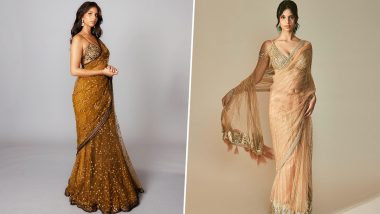 Suhana Khan Birthday Special: A Sneak Peek Into Her Saree Wardrobe That Spells Exquisite and Glam (View Pics)