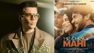 Mr and Mrs Mahi: Karan Johar Pens Heartfelt Note Ahead of First Track ‘Dekha Tenu’ Release From Rajkummar Rao-Janhvi Kapoor Starrer