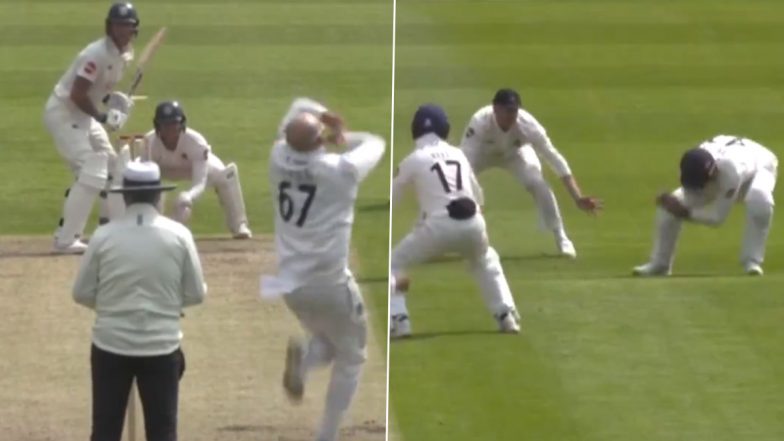 Nathan Lyon Outclasses Ben Stokes During Ashes Reunion in Vitality County Championship Division One (Watch Video)