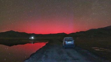 Severe Solar Storm Triggers Rare Auroral Arc in Ladakh Sky
