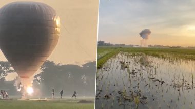 Indonesia Hot Air Balloon Blast: Four Teens Injured as Balloon Explodes in Java (Watch Video)