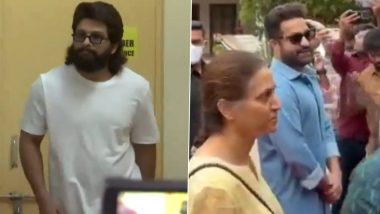 Lok Sabha Elections 2024 Phase 4: Allu Arjun and NTR Jr Cast Their Votes in Jubilee Hills, Hyderabad (Watch Videos)