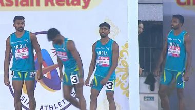 India’s 4x400m Men’s Relay Team Wins Silver Medal at Asian Relay Championships 2024 By Clocking 3:05.76 Seconds, Sri Lankan Team Bags Gold