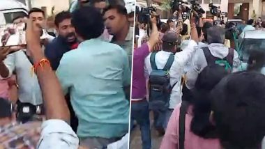 Porsche Accident Case in Pune: Fight Breaks Out Between Agarwal Family and Journalists at Police Commissioner Office, Police Intervene To Restore Order (Watch Video)