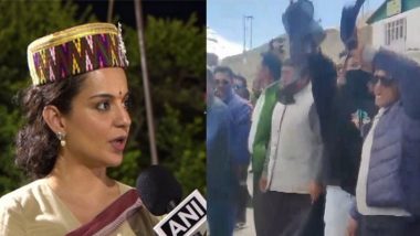 Kangna Ranaut Shown Black Flags in Himachal Pradesh: Congress Says ‘Protests Against Kangna Ranaut Demonstrate Growing Anger of People Towards BJP’ (Watch Video)