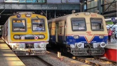 Mumbai Local Train Update: Services on Central Line Disrupted Due to Heavy Rains and ‘Rail Roko’ Protest at Badlapur Station Over Adrash School Sexual Assault Case (See Pics and Video)