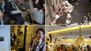 Singapore Airlines Boeing 777 Flight Struck by Severe Turbulence, British Passenger Dies; Pics and Videos of Horrified Passengers Surface