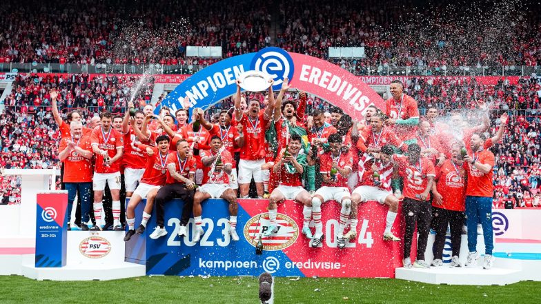 Eredivisie 2023–24: PSV Eindhoven claimt hun 25e landstitel met een 4–2 overwinning op Sparta Rotterdam