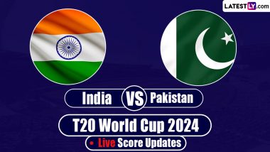 IND 24/2 in 4 Overs | India vs Pakistan Live Score Updates of ICC T20 World Cup 2024: Axar Patel Joins Rishabh Pant At the Crease