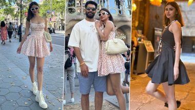 Mouni Roy Stuns in Floral Mini Dress on Barcelona Getaway With Husband Suraj Nambiar (See Pics)