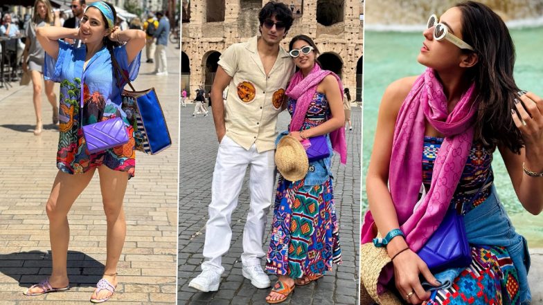 Sara Ali Khan Shares Cool Snaps With Brother Ibrahim Ali Khan and Her Girl Gang From Colosseum, Rome (See Pics)