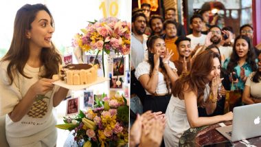 Kiara Advani Cuts Cake and Poses With Fans In Inside Photos From Her 10 Years In Bollywood Bash!