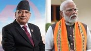 PM Modi Swearing-In Event: Nepal Counterpart Pushpa Kamal Dahal To Attend Oath Taking Ceremony of Narendra Modi Likely on June 9