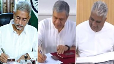 Modi Cabinet 2024: S Jaishankar, Ashwini Vaishnaw, Bhupender Yadav Take Charge of Respective Ministries