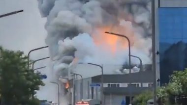 South Korea Factory Fire: Massive Blaze Erupts at Lithium Battery Factory in Hwaseong; Nine Killed, 15 Missing (Watch Video)