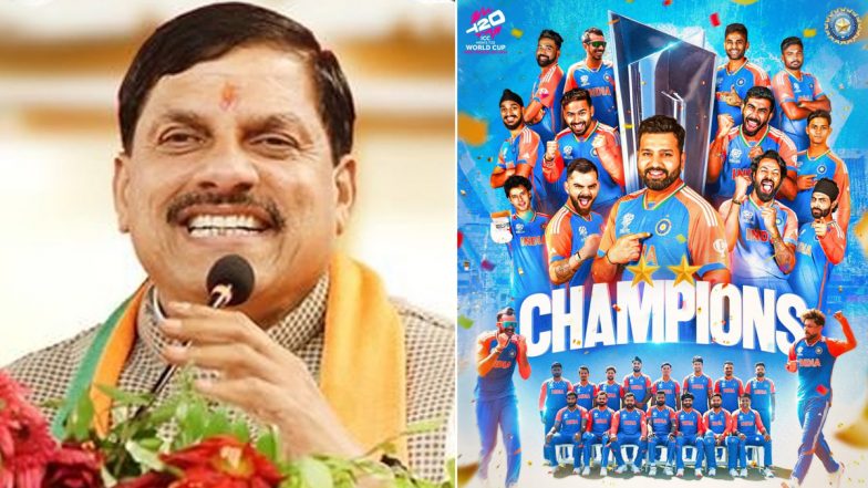 India Win ICC T20 World Cup 2024: Madhya Pradesh CM Mohan Yadav Congratulates Indian Cricket Team After Men in Blue Lift T20 WC Trophy