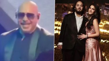 Pitbull Lights Up Anant Ambani and Radhika Merchant Pre-Wedding Cruise Party Celebration With Electrifying Performance (Watch Video)