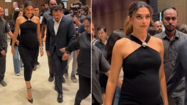 Kalki 2898 AD Pre-Release Event: Deepika Padukone Attends First Film Promotion Post Pregnancy, Shows Off Baby Bump (Watch Video)