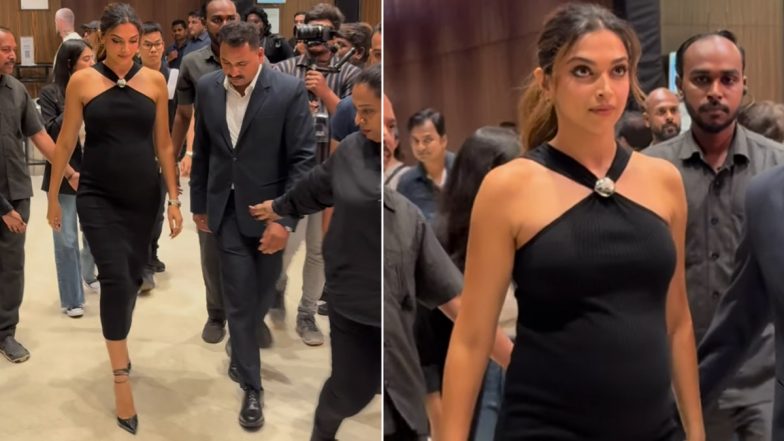 Kalki 2898 AD Pre-Release Event: Deepika Padukone Attends First Film Promotion Post Pregnancy, Shows Off Baby Bump (Watch Video)