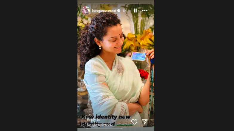 Kangana Ranaut Shares Her ‘New Identity Card’ After Winning Lok Sabha Elections 2024 From Mandi (View Pic)