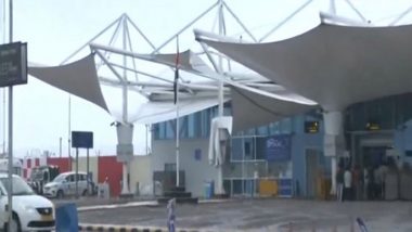 Rajkot Airport Canopy Collapse: Day After Similar Incident at Delhi Airport, Canopy Collapses During Maintenance Work in Gujarat (Watch Video)