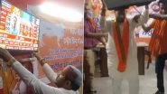 India General Elections 2024 Results:&nbsp;Rashtriya Hindu Parishad President Govind Parashar Breaks Television Set After BJP Fails To Cross 400 Seats in Polls, Dramatic Video Surfaces