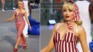 Sabrina Carpenter Slays in Red-White Swimsuit-Inspired Dress, &lsquo;Please Please Please&rsquo; Singer Channels Old Hollywood Glamour at Vogue World 2024 Fashion Show (Watch Video)