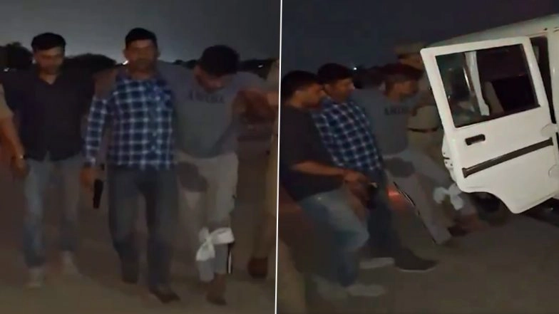 Uttar Pradesh: Two Members of 'Thak Thak' Gang Arrested After Encounter at Sector-129 in Noida; Motorcycle, Live Cartridges, Laptop and Other Items Seized (Watch Video)