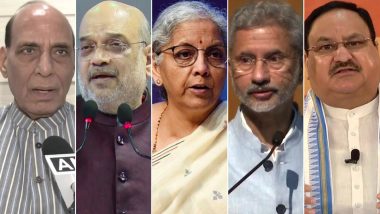 Modi 3.0 Government Formation: Rajnath Singh, Amit Shah, Nirmala Sitharaman, Jaishankar Retain Portfolios in BJP-Led NDA Cabinet; JP Nadda Gets Health and TDP's Rammohan Naidu Civil Aviation