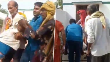 Uttar Pradesh Lok Sabha Elections 2024: Elderly Man Collapses, Dies on Spot During Polling in Intense Heat, Shocking Video Surfaces