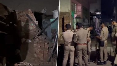 Greater Noida Wall Collapse: Three Children Die As Under-Construction House Wall Collapses After Heavy Rains in Delhi-NCR Region (Watch Videos)