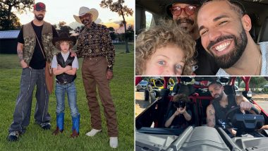 Drake Celebrates Father’s Day Cowboy-Style with Dad Dennis and Son Adonis! (View Pics)