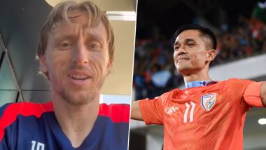 India vs Kuwait FIFA World Cup 2026 Qualifiers: Luka Modric Wishes Indian Football Team Captain Sunil Chhetri on His Farewell Match (Watch Video)