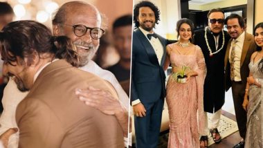 Aishwarya Arjun-Umapathy Ramaiah Wedding Reception: Rajinikanth Blesses the Newlyweds; Jackie Shroff and Other Celebs Attend The Event In Chennai (See Pics)