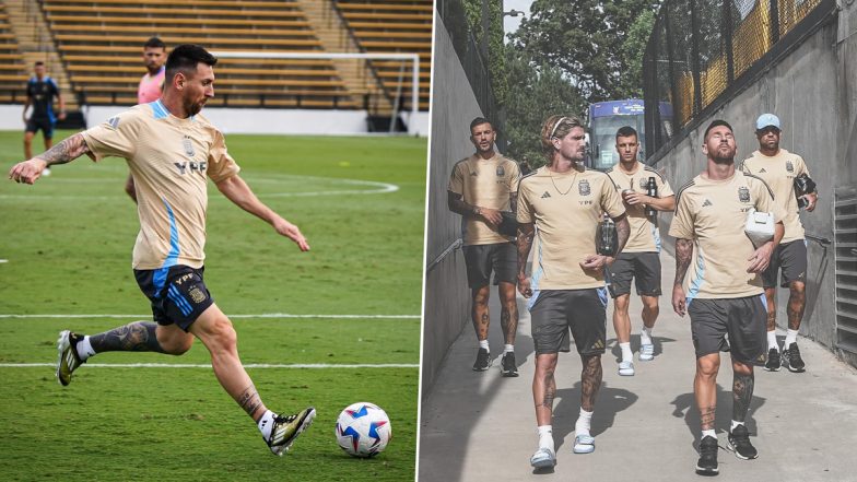 Lionel Messi Shares Glimpse of Argentina Training Session as La Albiceleste Prepare for Copa America 2024 Opener Against Canada (See Pics)