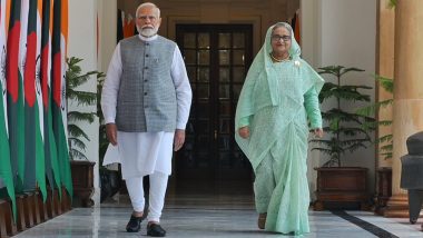 PM Narendra Modi Holds Talks With Sheikh Hasina, Says 'India To Start E-Medical Visa Facility for Bangladesh Nationals; Open New Consulate in Rangpur' (Watch Video)