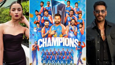 India Wins T20 World Cup 2024: Alia Bhatt, Ajay Devgn, Kiara Advani, and Others Celebrate Men in Blue’s Victory Over South Africa