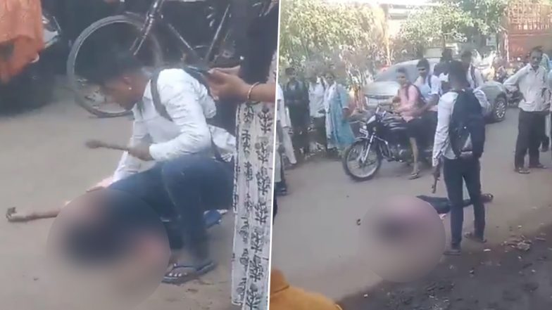 Mumbai Shocker: Man Brutally Kills Ex-Girlfriend on Street With Spanner in Vasai, Disturbing Video Surfaces