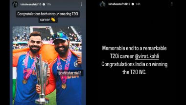 Shaheen Shah Afridi Congratulates India on Winning ICC T20 World Cup 2024, Lauds Rohit Sharma and Virat Kohli After They Retire from T20I Cricket (See Instagram Stories)